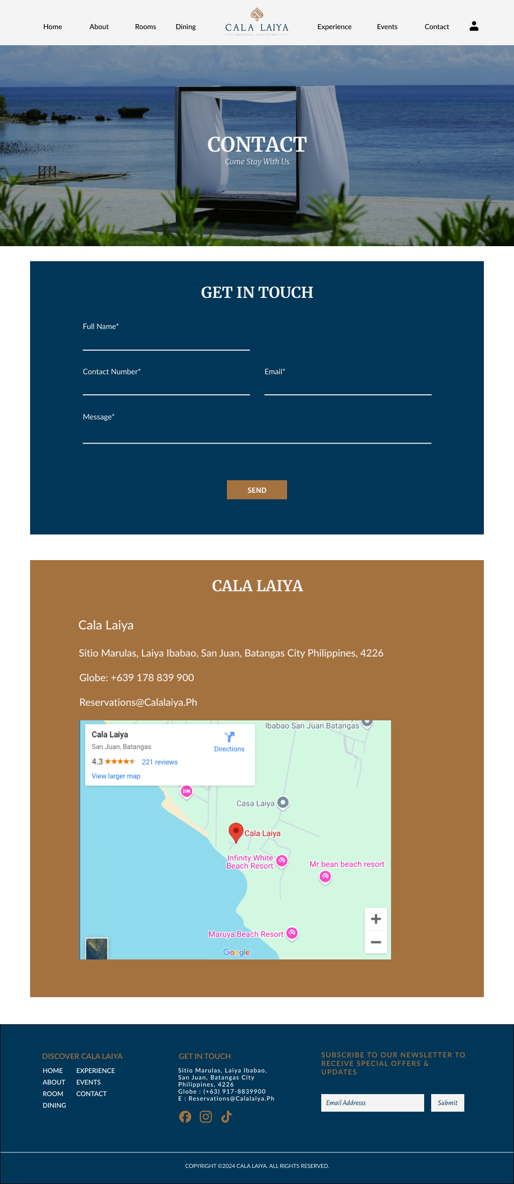 CALA LAIYA CONTACT