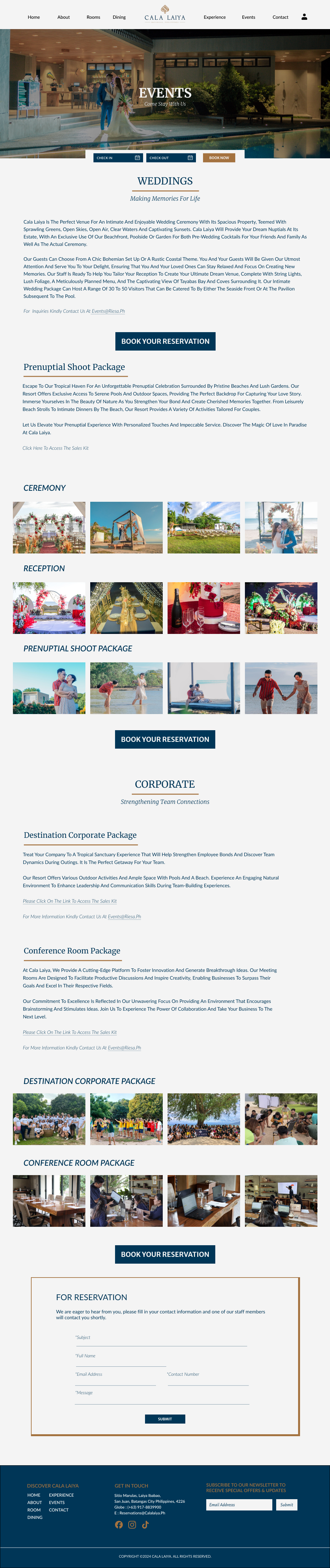 CALA LAIYA EVENTS